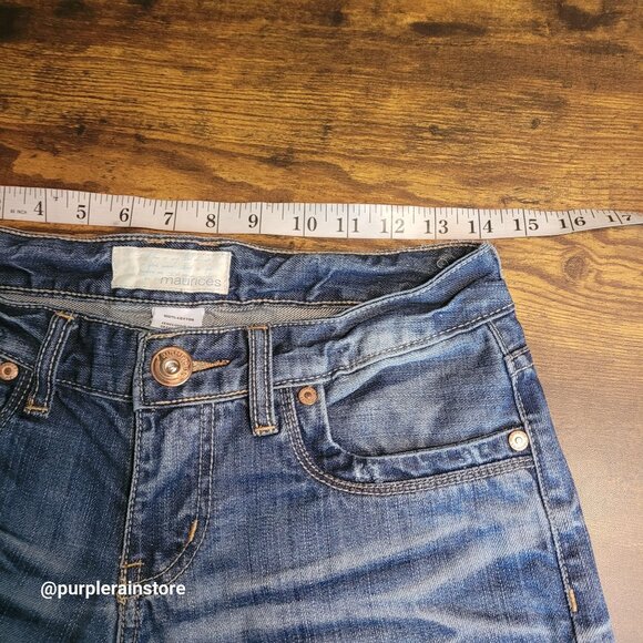 Vtg Maurices Capri Jeans Sz 4 Medium Light Wash Cotton Denim Country - Picture 6 of 12
